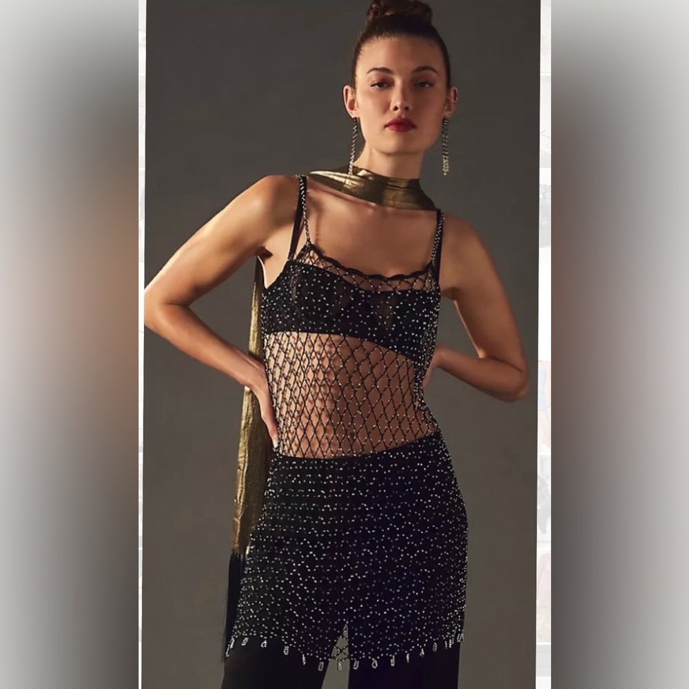 ANTHROPOLOGIE RHINESTONE DRESS